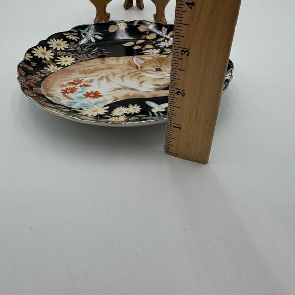 Vintage Takahashi Miniature Cat Plates By CATHY Hand painted 1984 - Picture 9 of 9